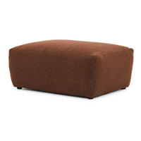 HOCKER Lennon aus Braun Strukturstoff mit vielseitiger Nutzung - Schwarz/Braun, Holz/Kunststoff (102/42/76cm) - S-Style