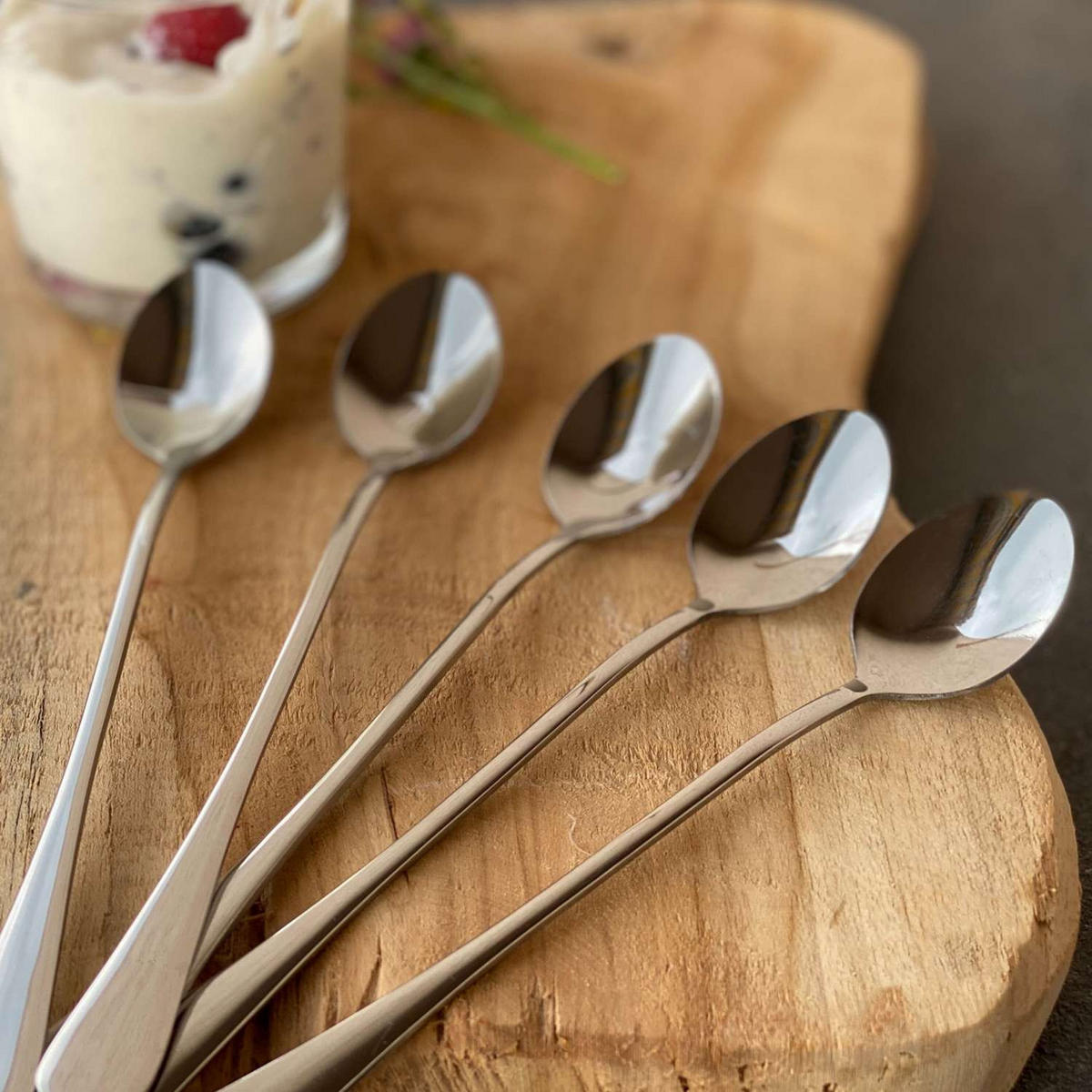 LÖFFEL 19 cm (6er-Set) - Silberfarben, Metall - Intirilife