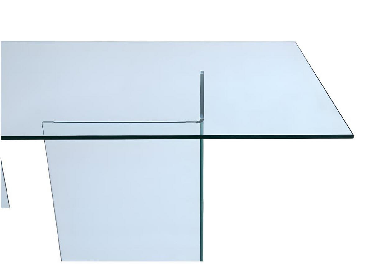 ESSTISCH - 8 Personen - Glas - COLEDON - Transparent, Glas (210/90/75cm) - Vente-Unique