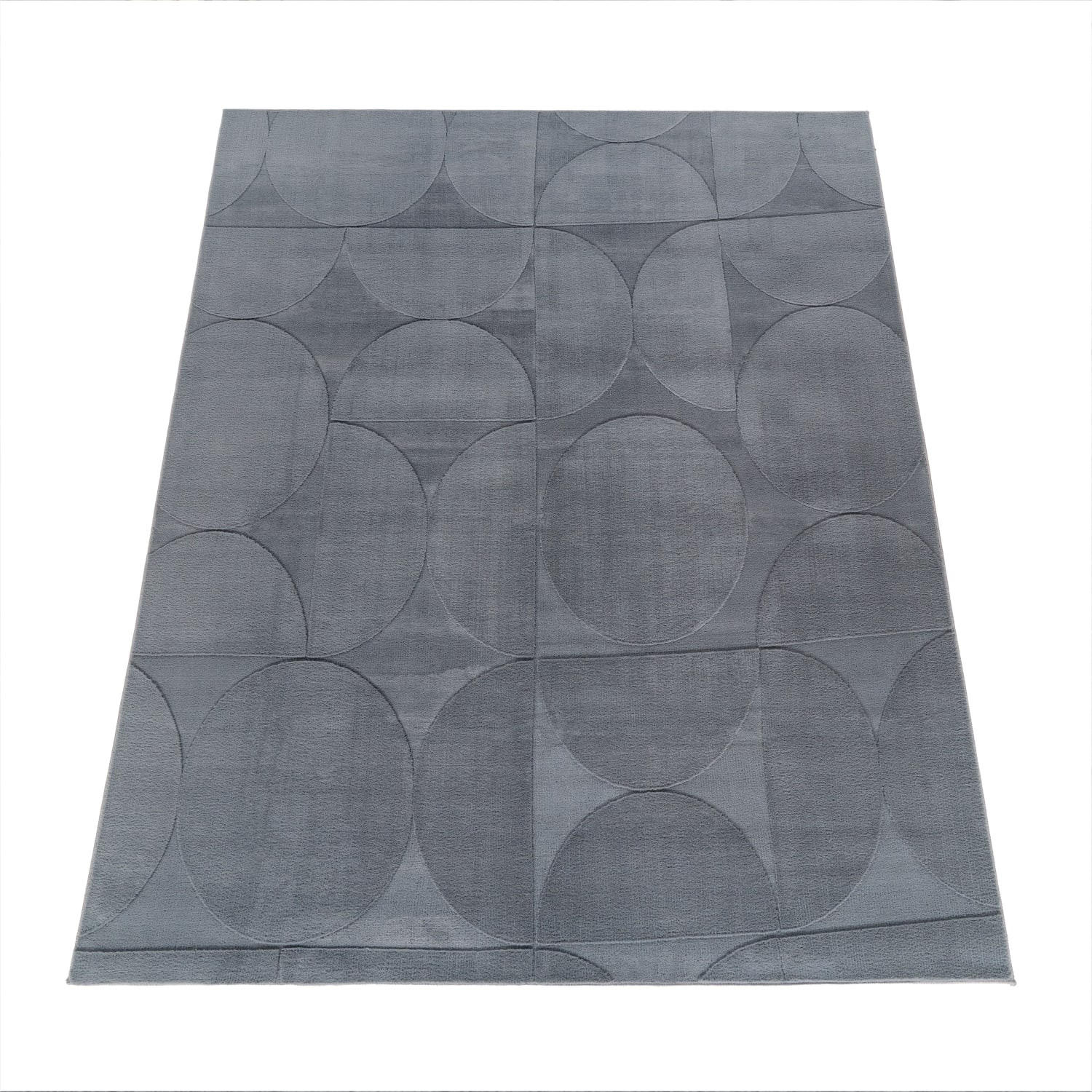 TEPPICH Kurzflor waschbar Unifarben Struktur Wohnzimmer schmutzabweisend Anthrazit Rechteckig 200x280 - Anthrazit, Textil (200/280cm) - KADIMA DESIGN