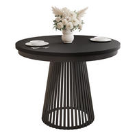 AUSZIEHTISCH AUREA 100-180/75 cm, Schwarz - Schwarz, Holzwerkstoff/Metall (100/100/75cm) - Idohome