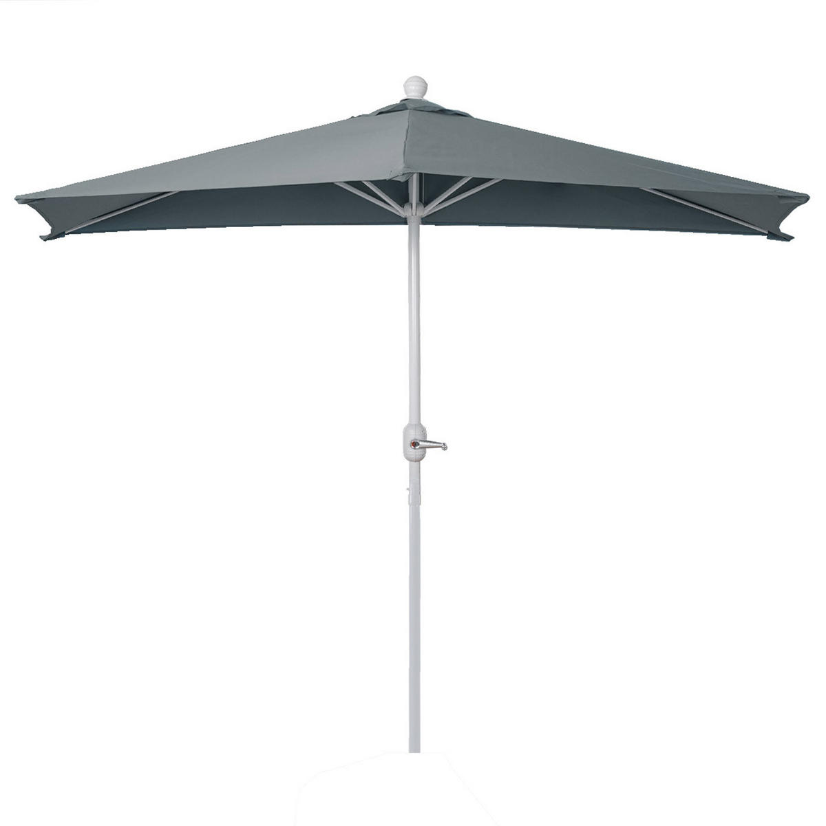 SONNENSCHIRM I HALBRUND UV 50+ Anthrazit - Anthrazit, Textil (260/135cm) - MCW