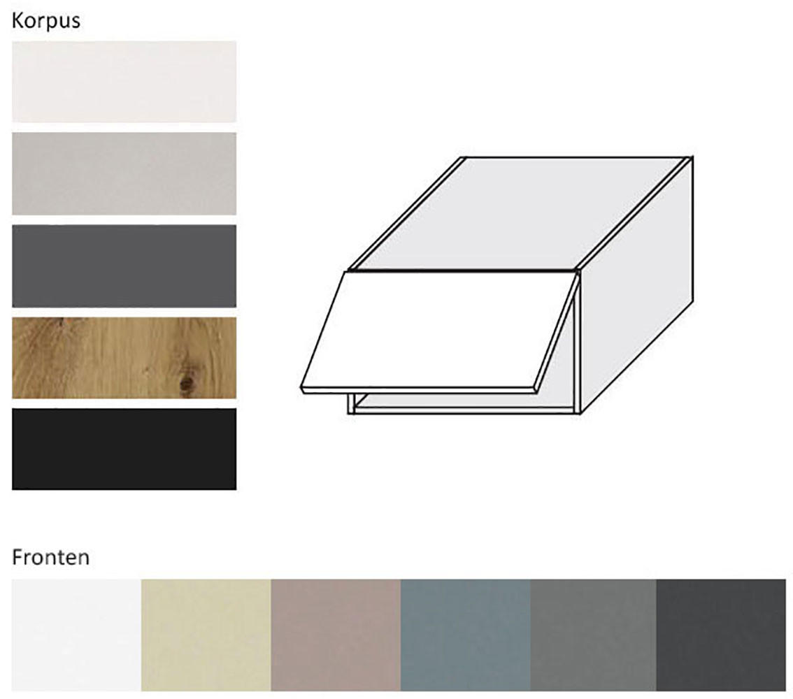 Thumbnail - Feldmann-Wohnen Klapphängeschrank, Beige, Grau, Holz, Rechteckig, 60x36x59 cm, Küchen, Küchenmöbel, Küchenschränke, Küch...