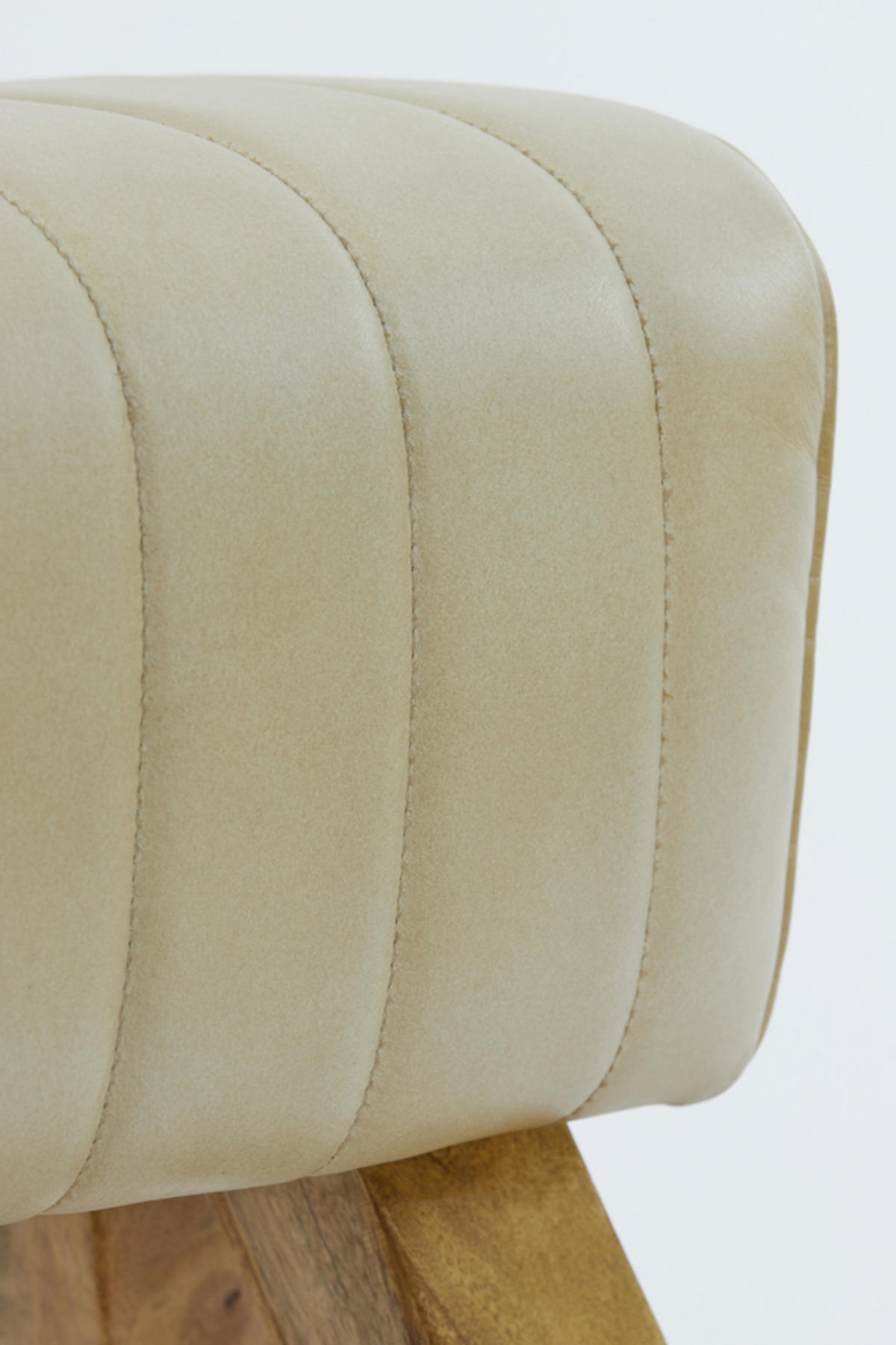 BANK Ramy Braun 90/31/46 cm - Hellbraun, Leder (31/46/90cm) - Light & Living