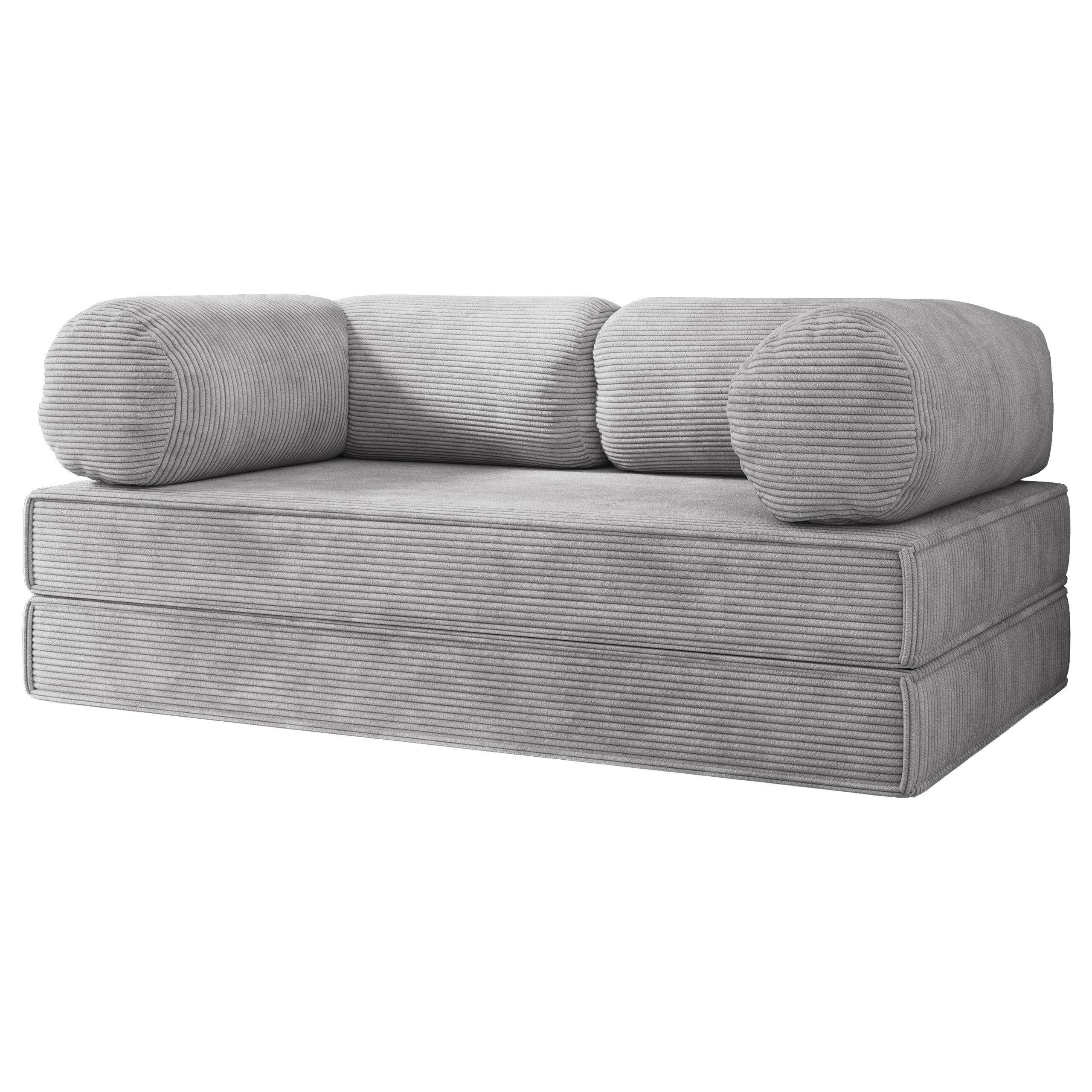 Masseno Bettsofa Hellgrau 170x68x80 cm