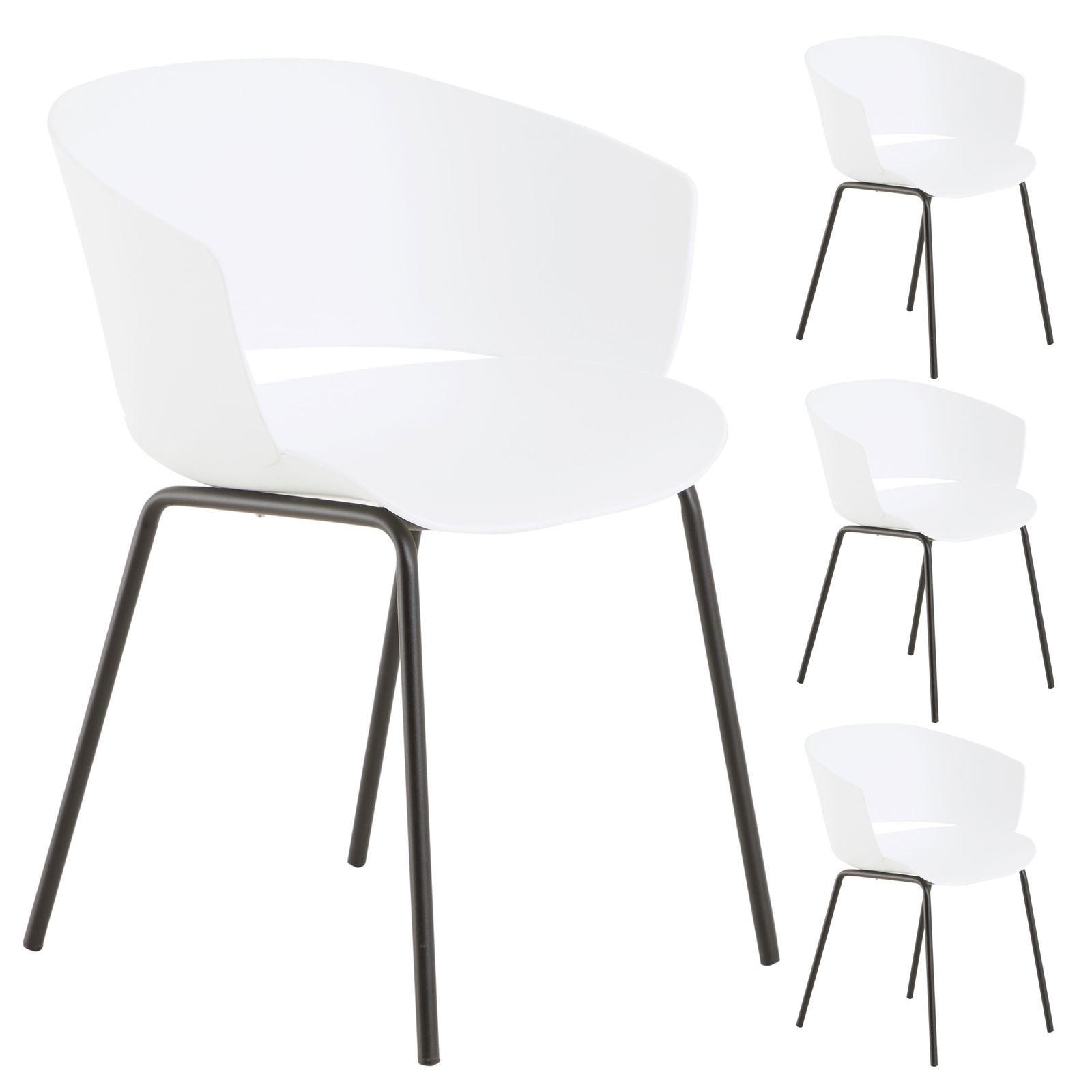 GARTENSTÜHLE NIVEL 4ER-SET - Weiß, Textil (60/80/56cm) - IDIMEX