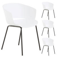 GARTENSTÜHLE NIVEL 4ER-SET - Weiß, Textil (60/80/56cm) - IDIMEX