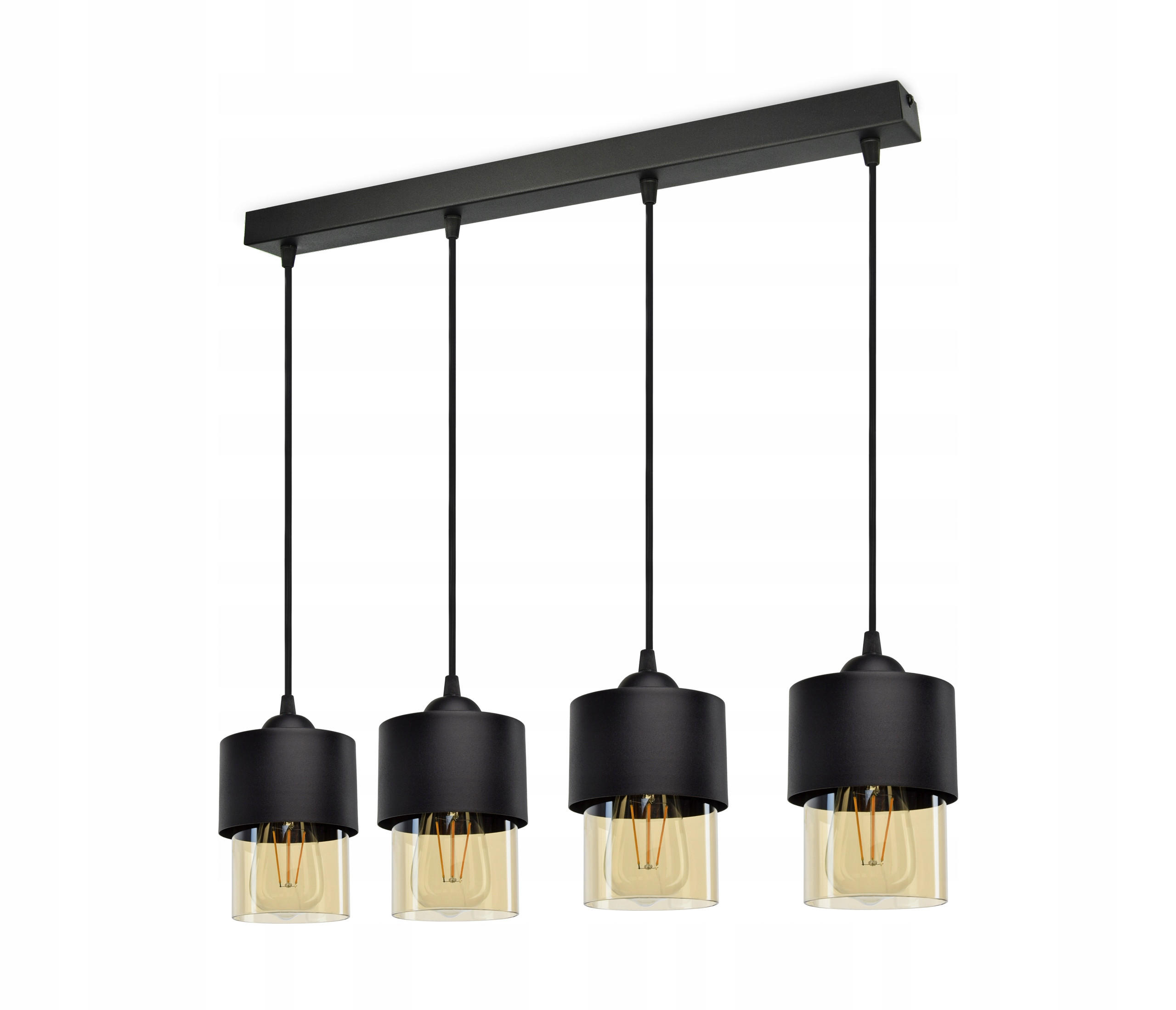 PENDELLEUCHTE Hege - Transparent/Schwarz, Glas/Metall (12/65/80cm) - kiki design