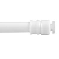 GARDINENSTANGE zum Klemmen ausdrehbar Weiß 25-40cm - Weiß, Metall (1/25cm)