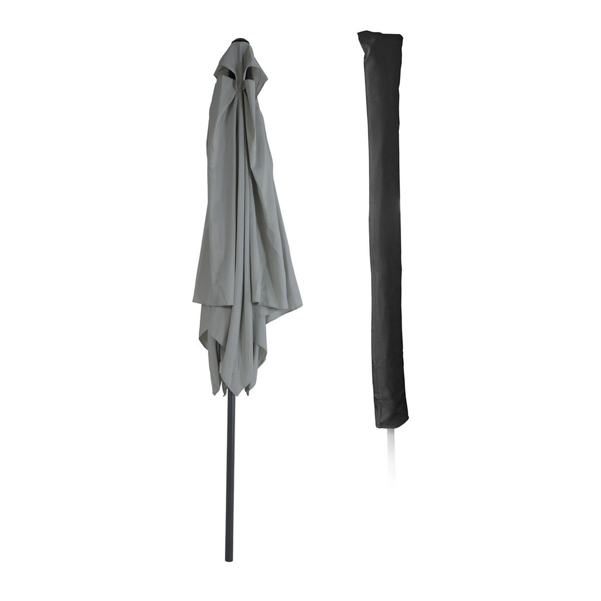 SONNENSCHIRM Set 3x2m - Hellgrau, Textil (300/200cm) - SVITA