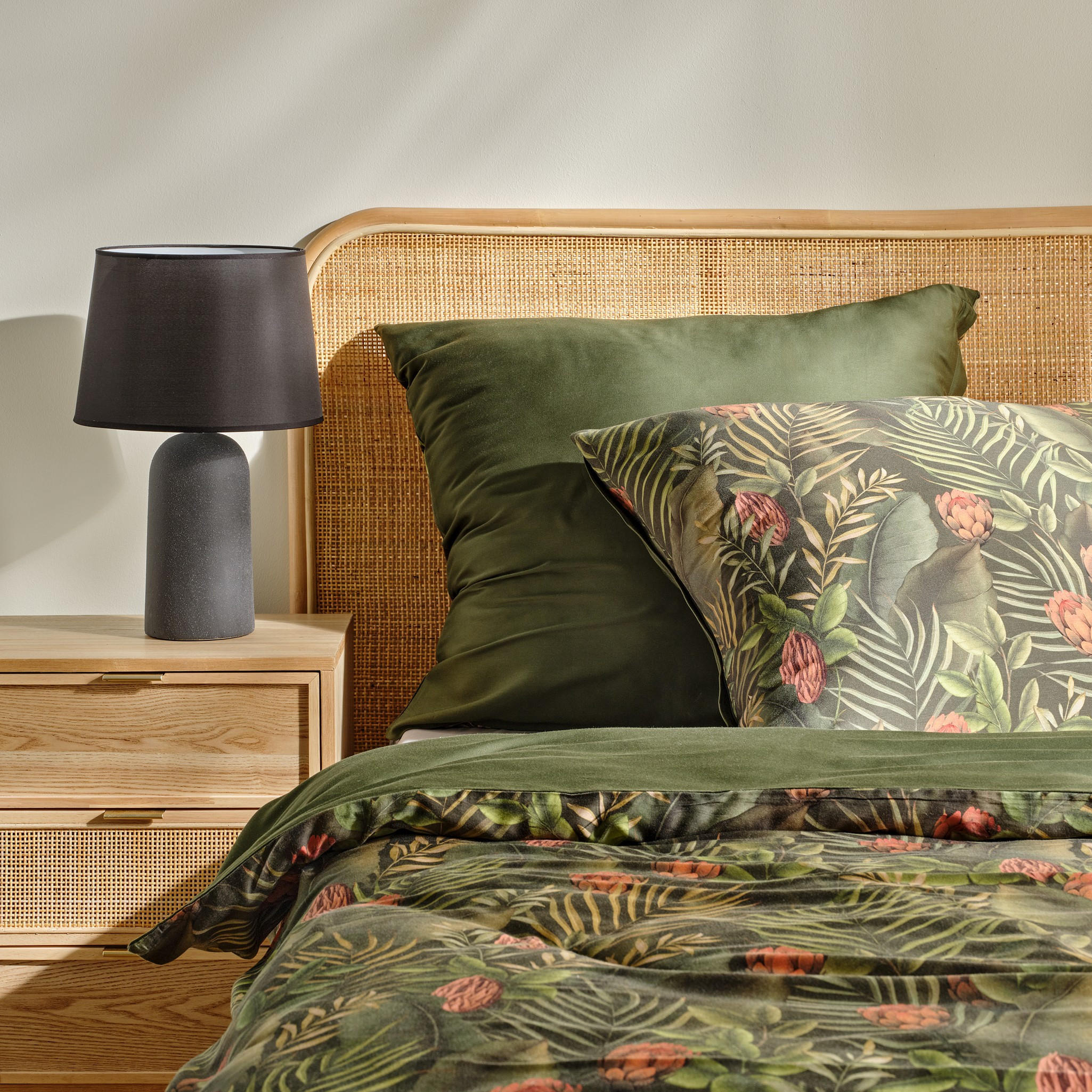 BETTWÄSCHE Tropini - Dunkelgrün, Textil (200/220cm) - home&you