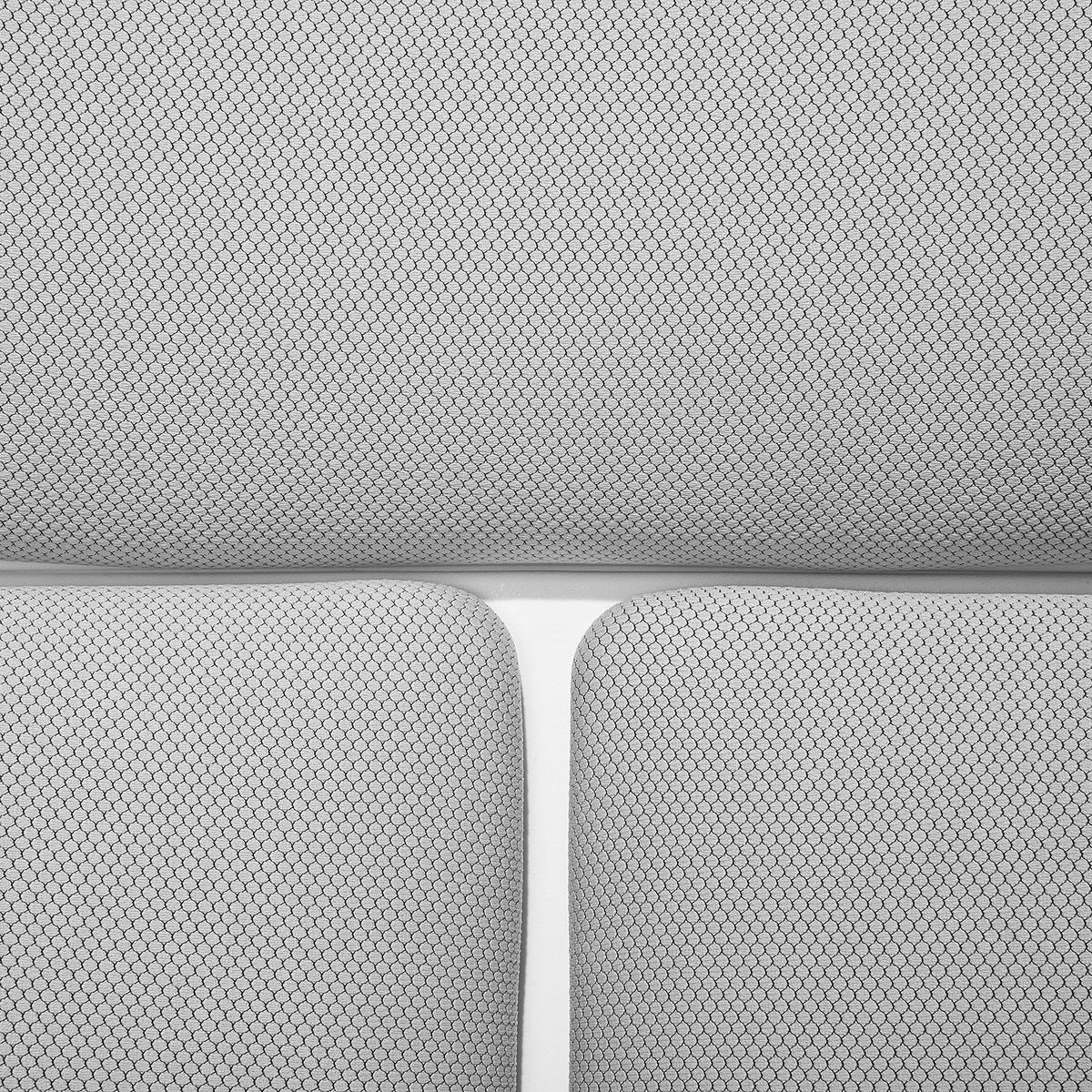 BÜROSTUHL Polyester Weiß/Grau Delight - Grau, Kunststoff/Textil (64/116/64cm) - Beliani