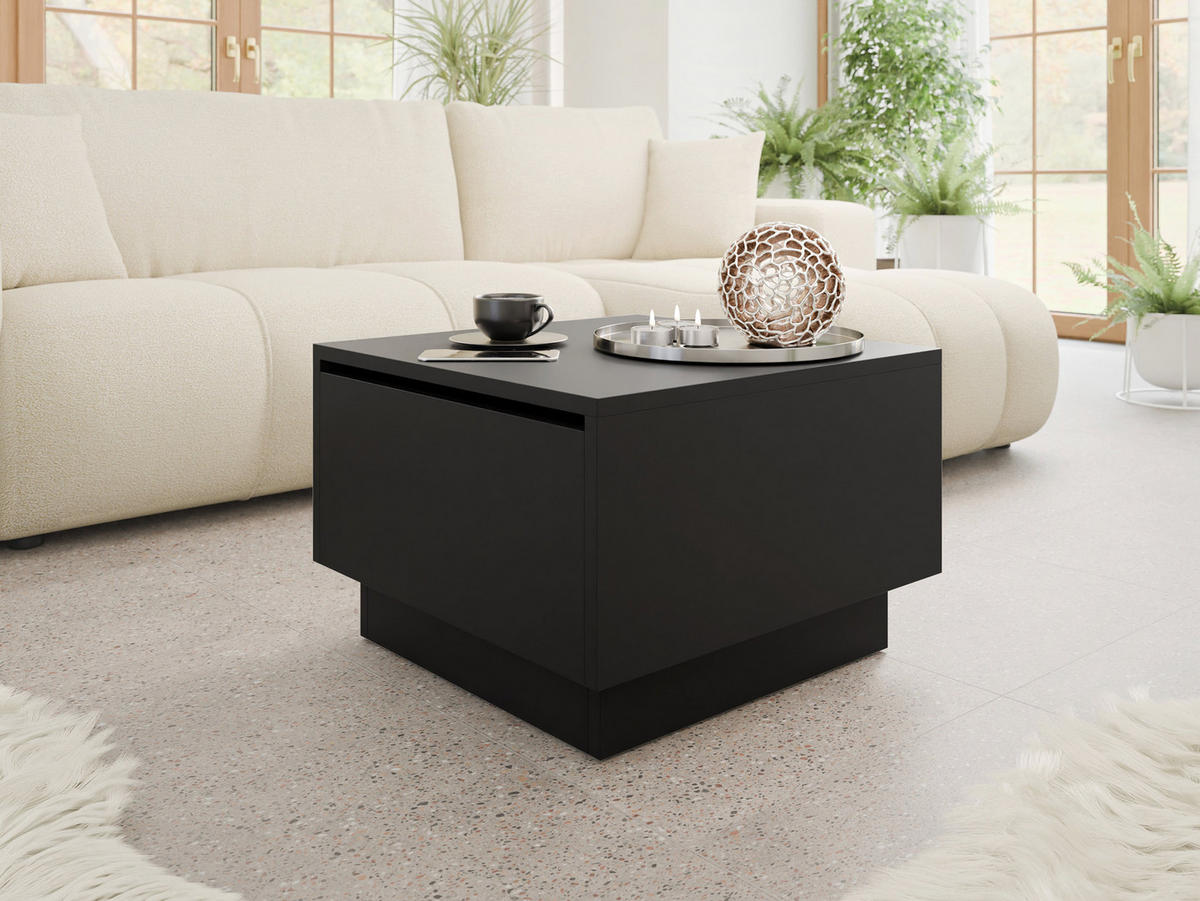 COUCHTISCH Moon 60x60 - Schwarz, Holzwerkstoff (60/60/40cm) - MIRJAN24