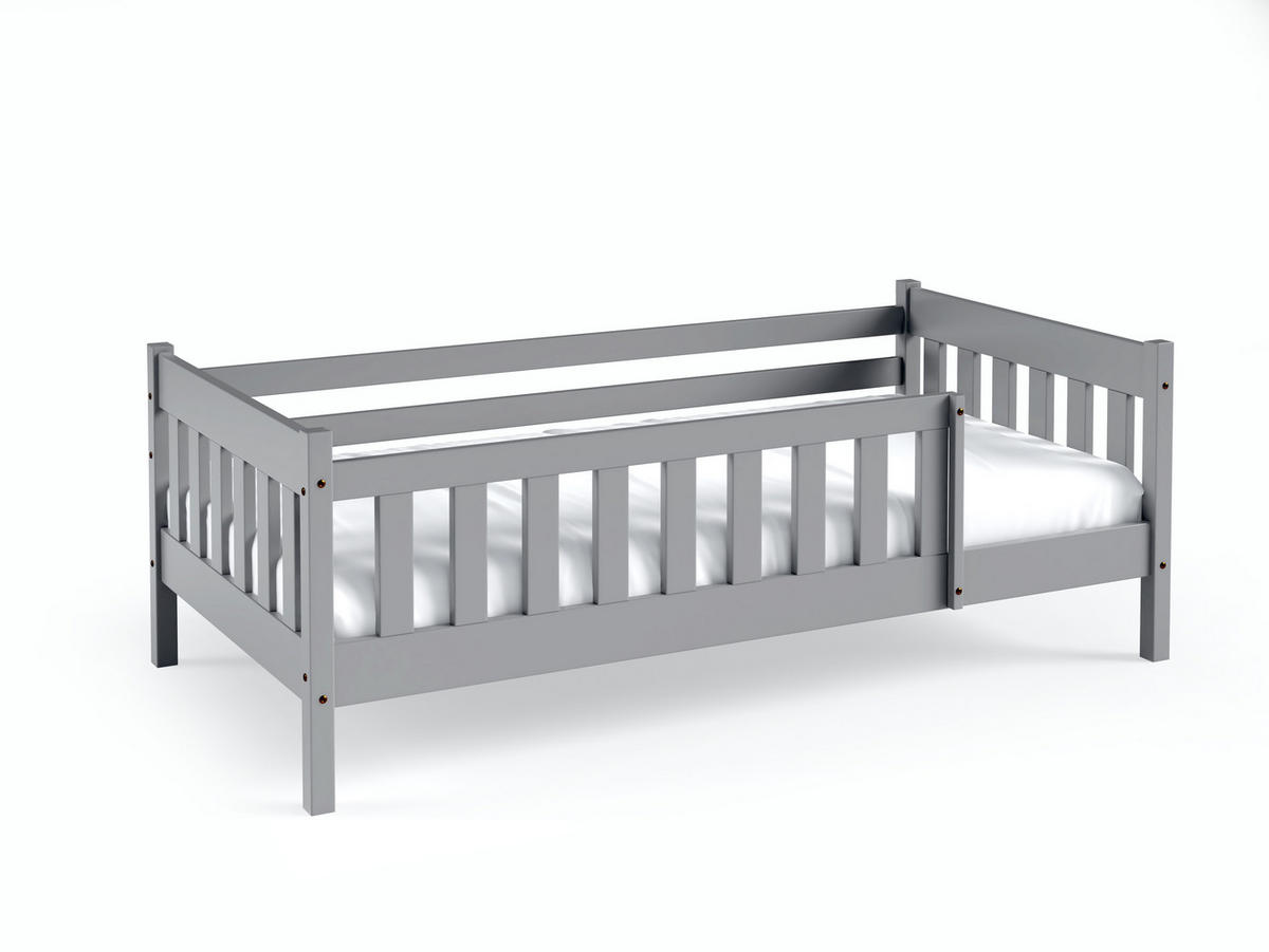 KINDERBETT ELSA 80x190 cm Hellgrau - Hellgrau, Holz (80/190cm) - MASSENO