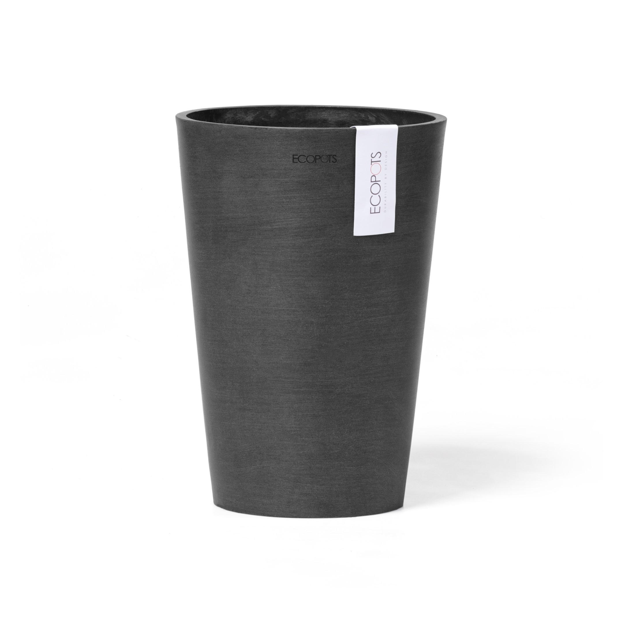 Ecopots Blumentopf Dunkelgrau 25.2 cm