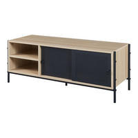 TV-ELEMENT Tysnes - Eichefarben/Schwarz, Holzwerkstoff/Metall (120/45/40cm) - [en.casa]