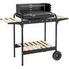 HOLZKOHLEGRILL aus Metall - Schwarz, Metall (47/95/103cm) - Outsunny