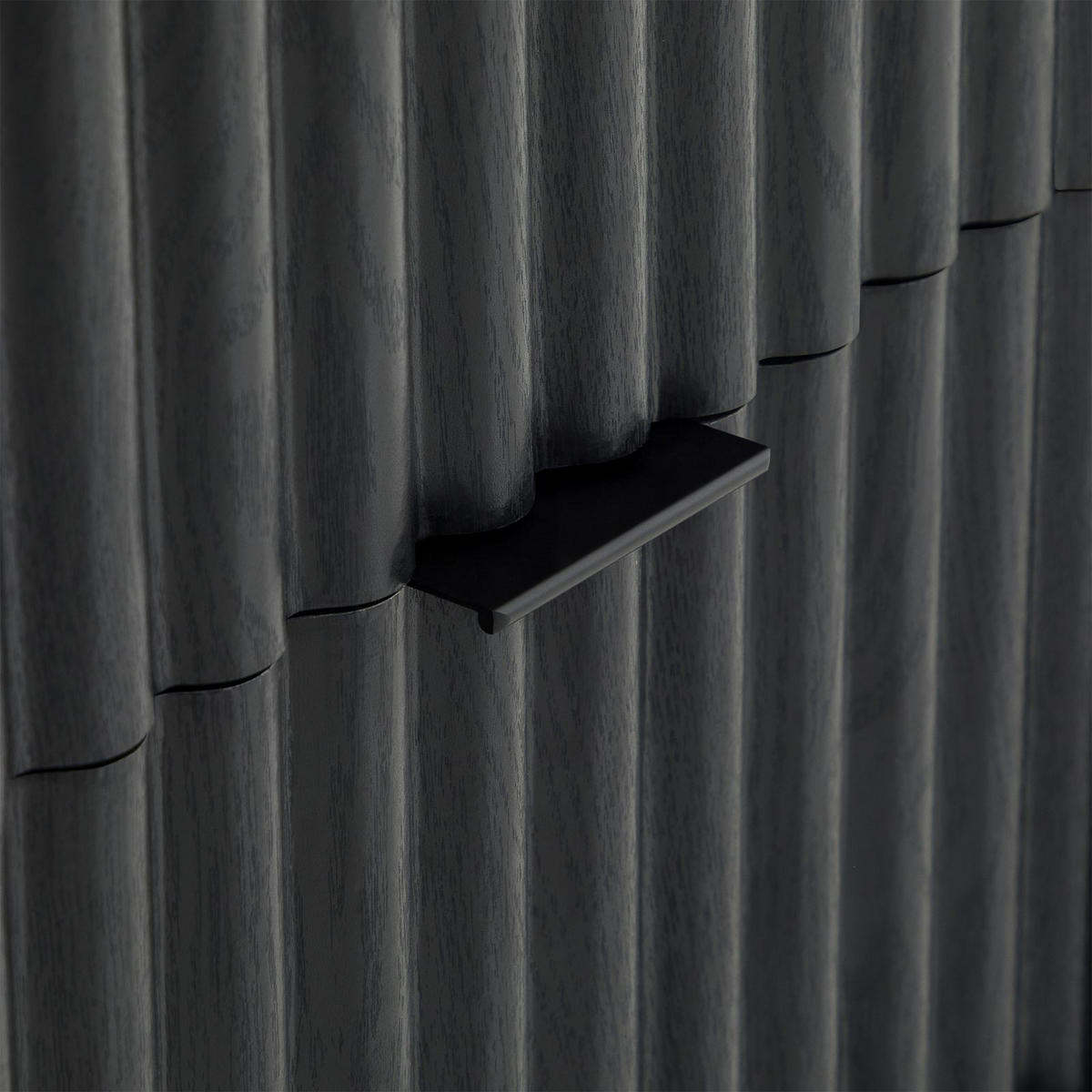 NACHTTISCH ELLA schwarz - Schwarz, Holzwerkstoff (45/50/39cm) - IDIMEX