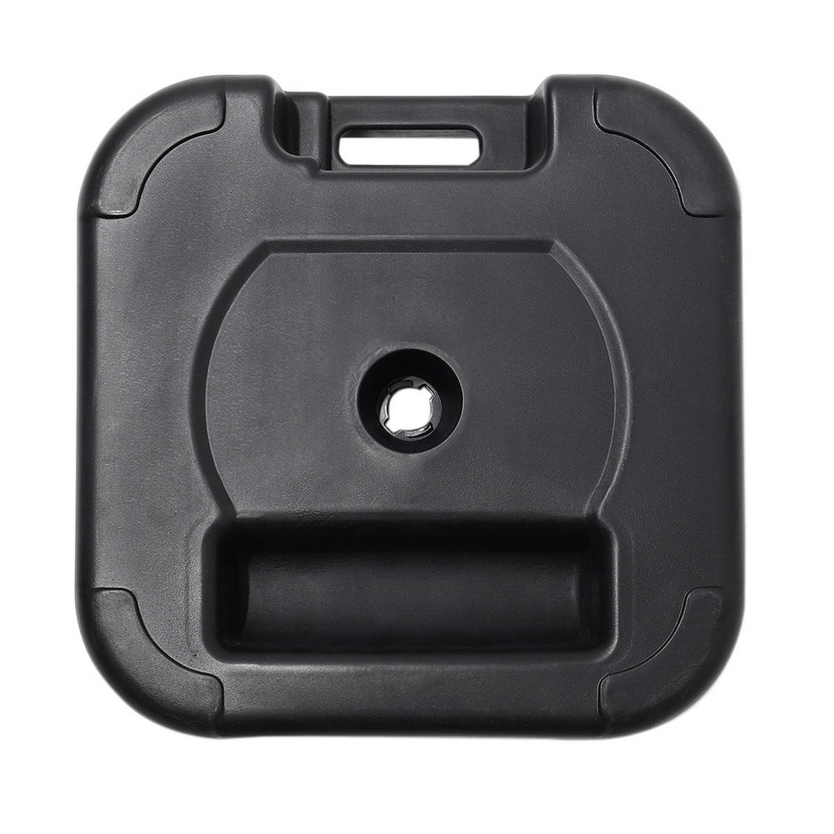 SONNENSCHIRMSTÄNDER aus PP in Schwarz quadratisch befüllbar 44,5 × 44,5 × 28 cm befüllt bis zu 20 kg - Schwarz, Kunststoff (44.5/44.5cm) - Livingandhome