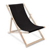 HOLZLIEGESTUHL klappbar Buchenholz Cord-Gewebe Black Beauty M - Schwarz, Holz/Textil (54/85/92cm) - Dreamroots