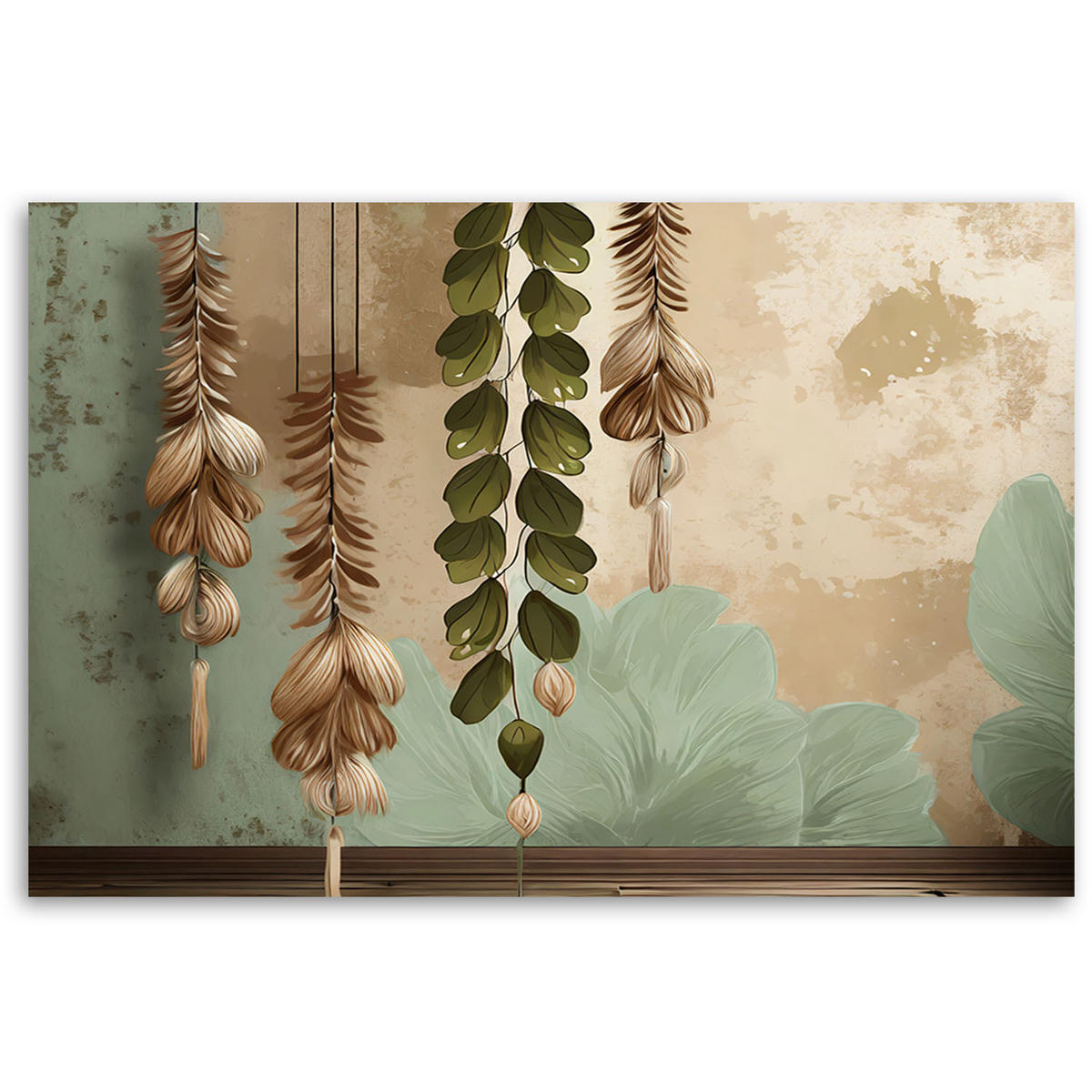 KUNSTDRUCK Grün 100/70 cm - Grün, Textil (100/70cm) - KUNSTLOFT