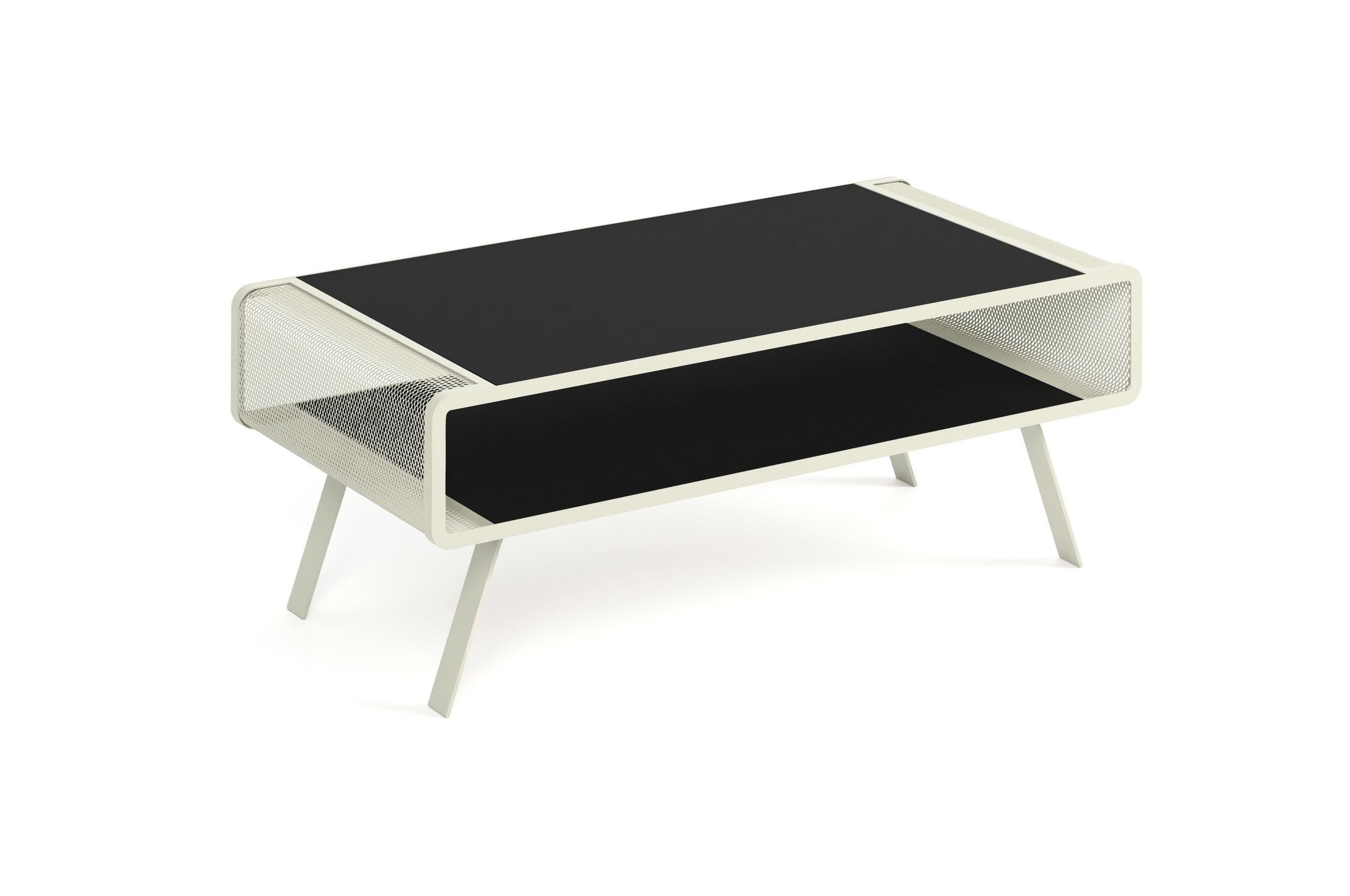 COUCHTISCH TORPE - Kaschmir/Schwarz, Holzwerkstoff (60/121/45cm) - Meblini