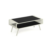 COUCHTISCH TORPE - Kaschmir/Schwarz, Holzwerkstoff (60/121/45cm) - Meblini