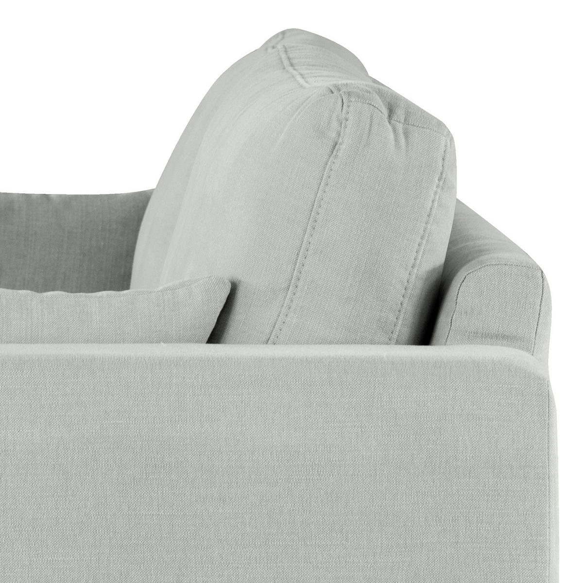 2-SITZER SOFA - Eichefarben/Grau, Naturmaterialien/Eichenholz (197/81/88cm) - home24