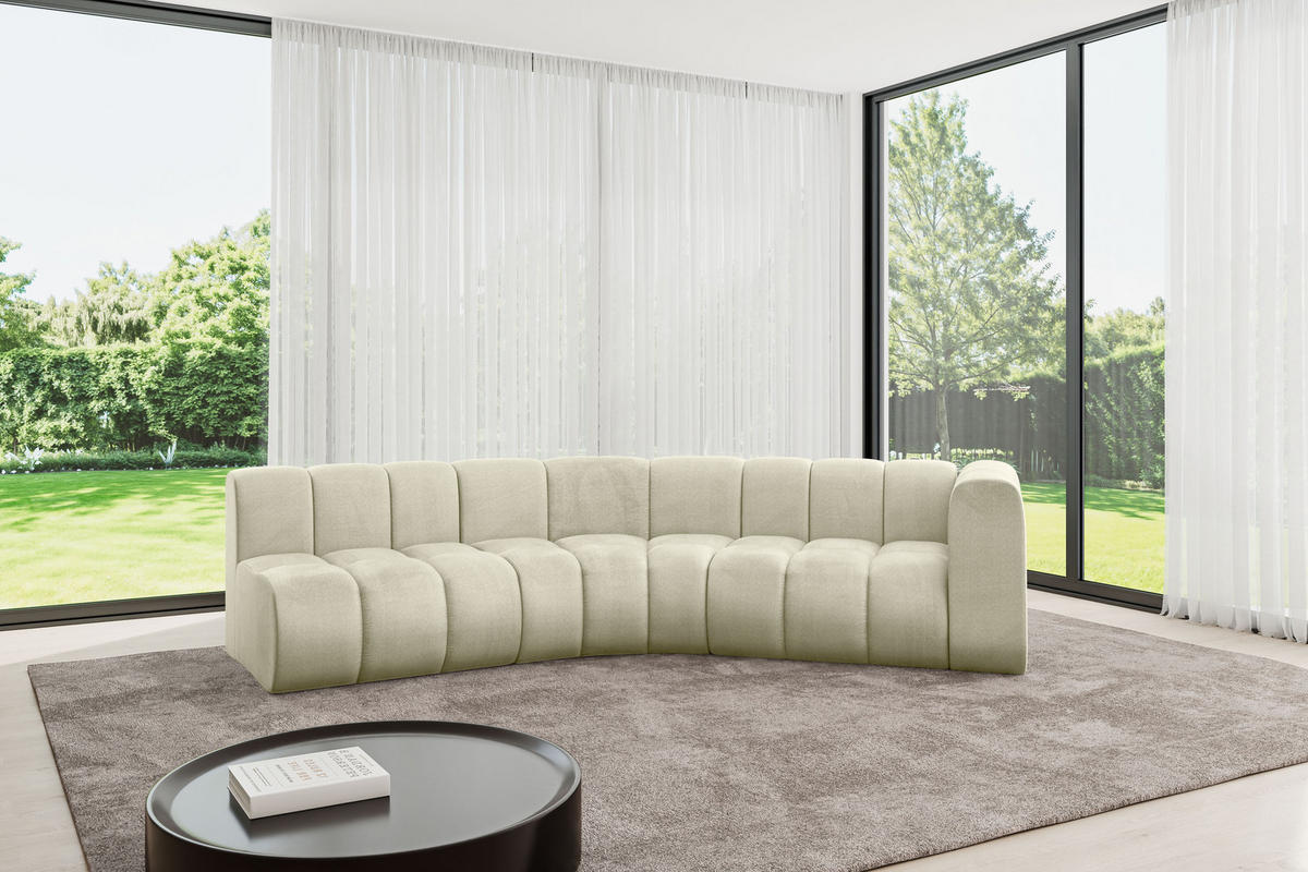 ECKSOFA modulares Sofa Karex-L1 - 308x194x70 cm Beige - Beige, Holzwerkstoff/Textil (308/194cm) - ALTDECOR
