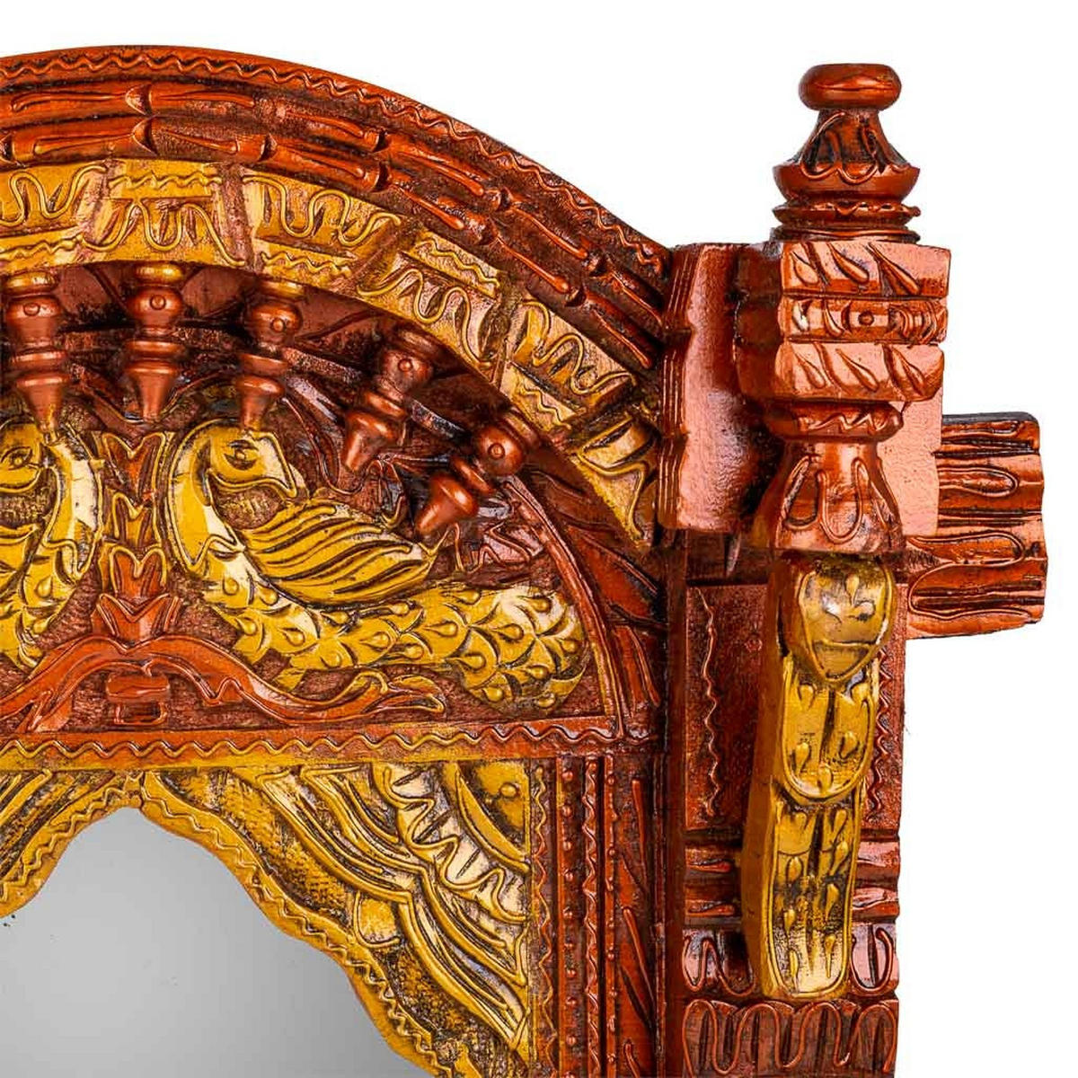 SPIEGEL aus Holz, 59x51x10cm - Braun, Holz (59/51/10cm) - Wanderlust