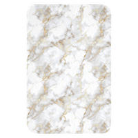 WC PŘEDLOŽKA Zlaté žilky - Mramor - Bílý 40x60 cm - bílá, textil/plast (40/1cm) - OnlyWow