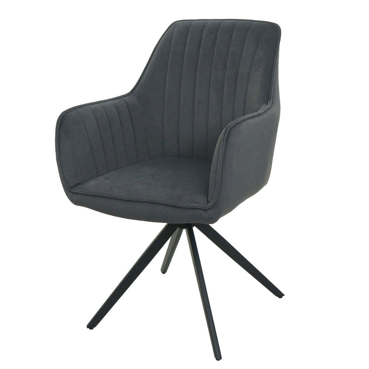 ESSZIMMERSTUHL Anthrazit 6er-Set - Anthrazit, Textil (58/87/55cm) - MCW