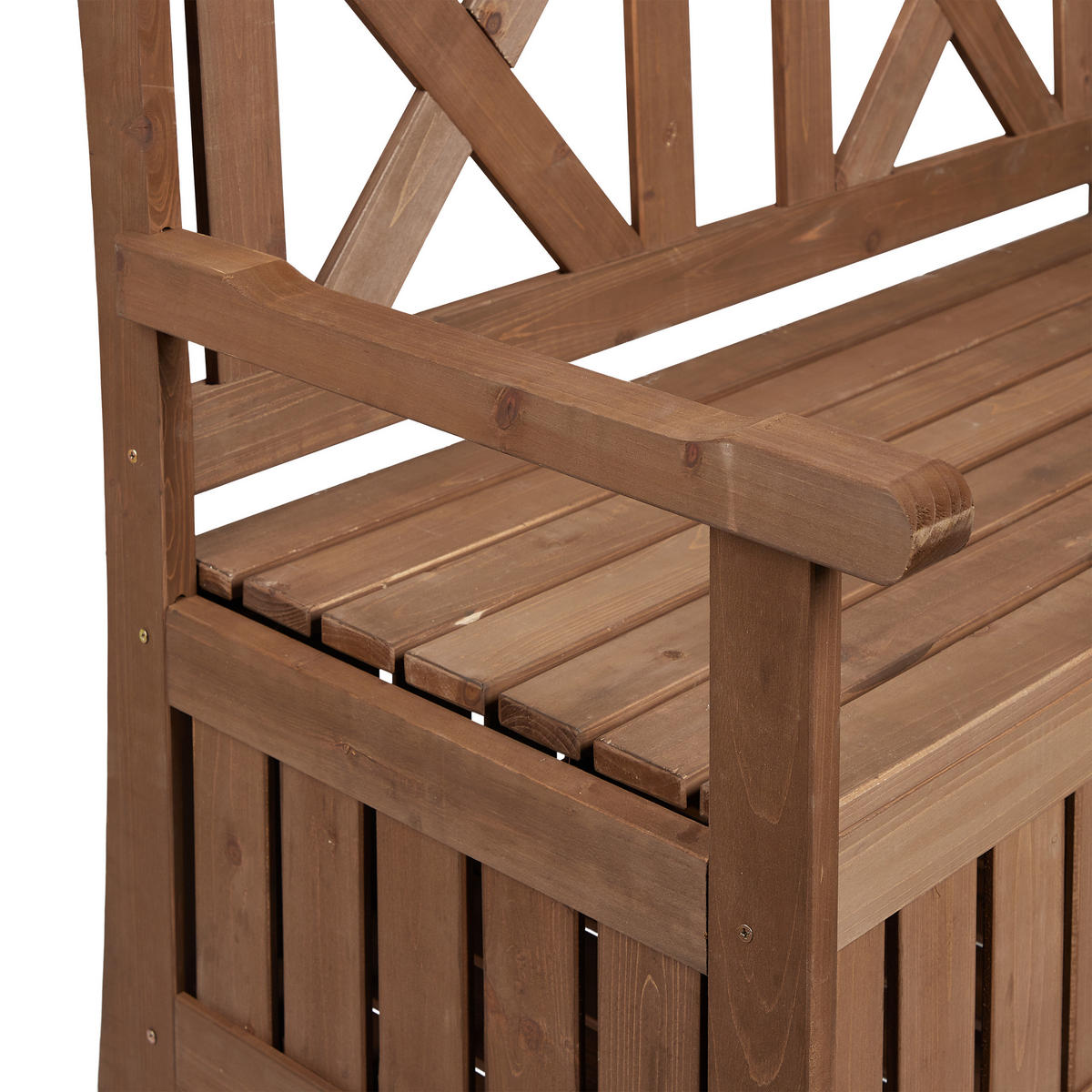 GARTENBANK - Dunkelbraun, Holz (115/85/60cm) - Relaxdays