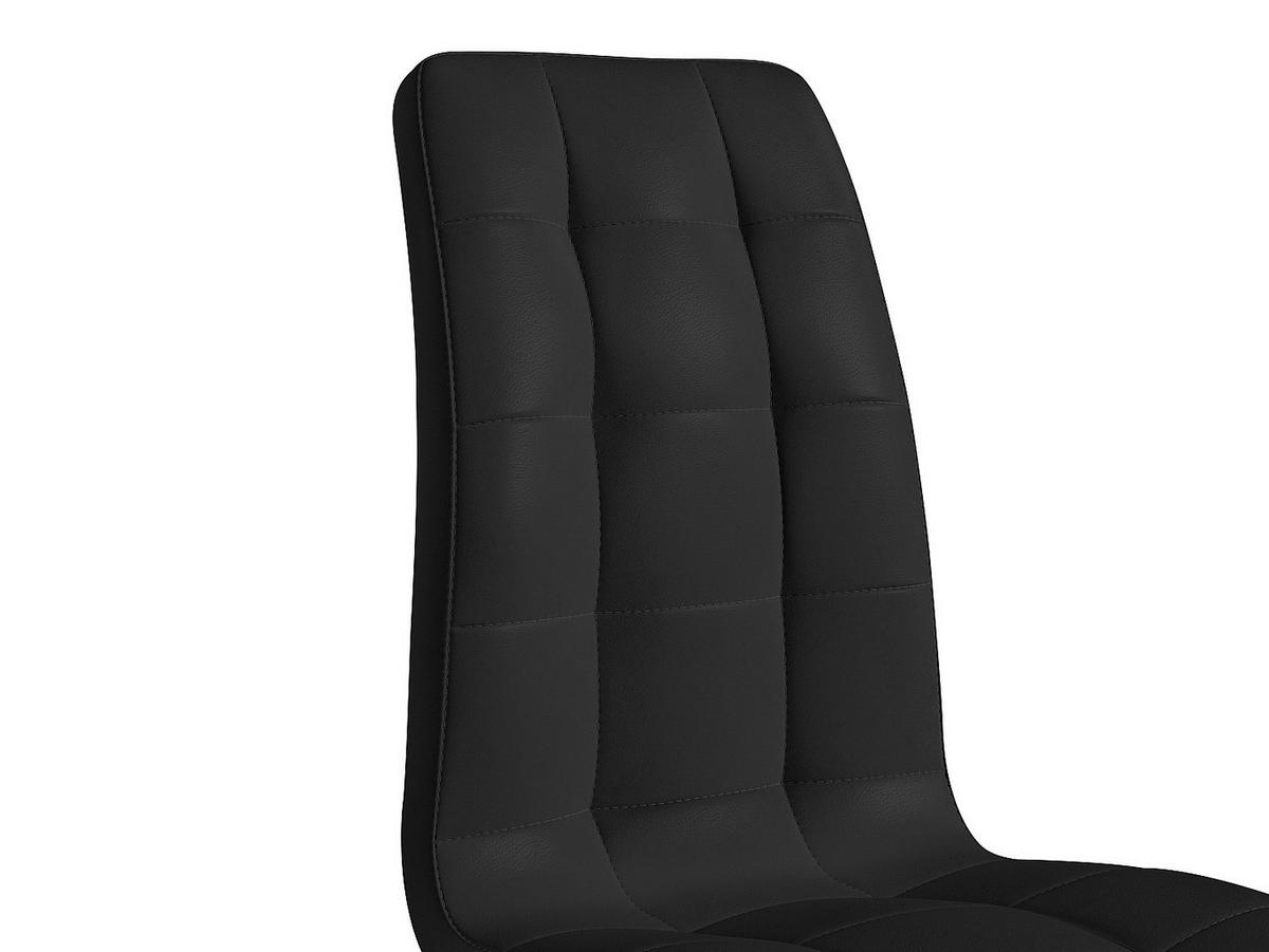 STUHL - 43 cm x 60 cm - Kunstleder - Schwarz - NADYA - Schwarz, Leder (43/100/60cm) - Vente-Unique