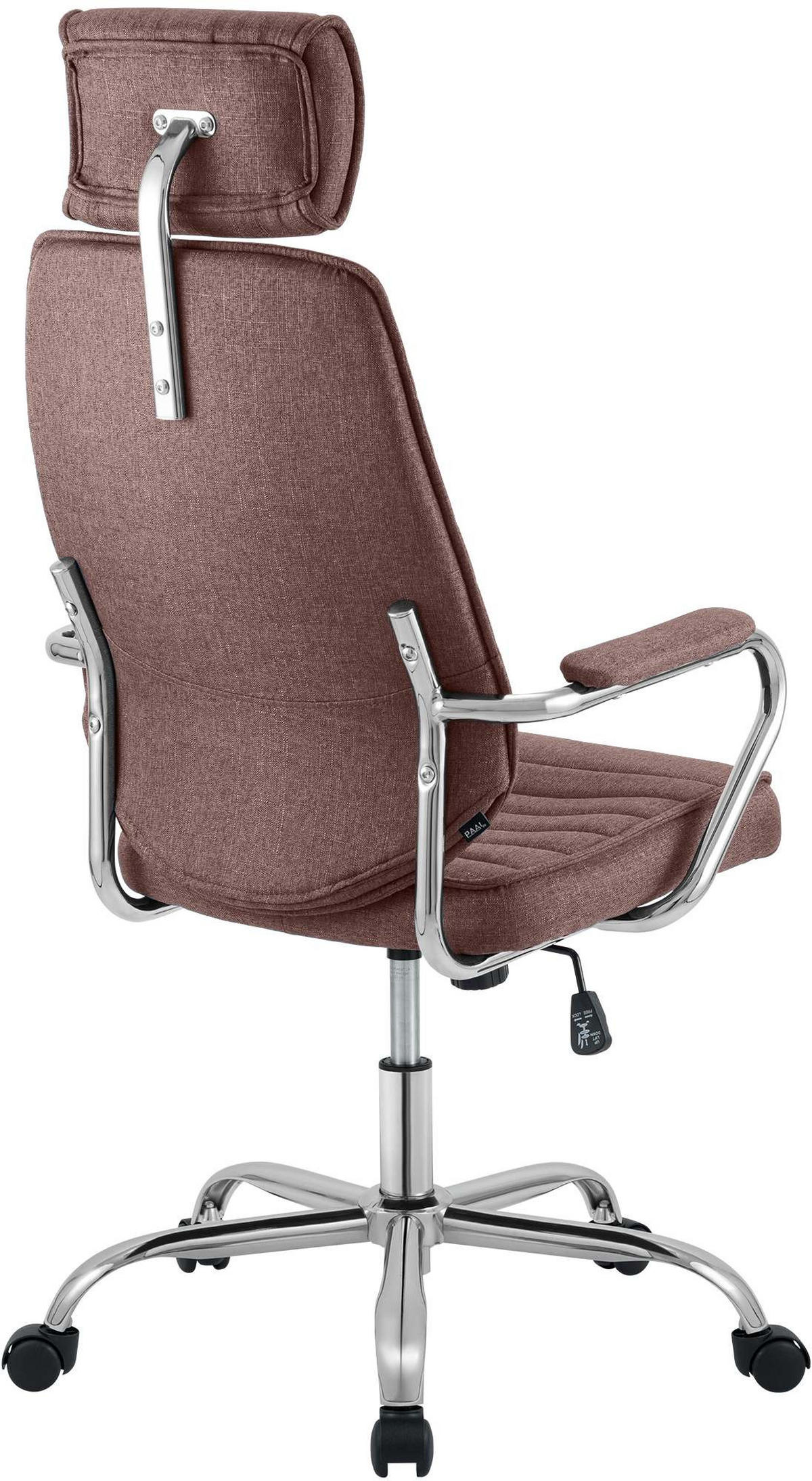 CHEFSESSEL Stoff Braun - Chromfarben/Braun, Textil/Metall (60/117/67cm) - CLP