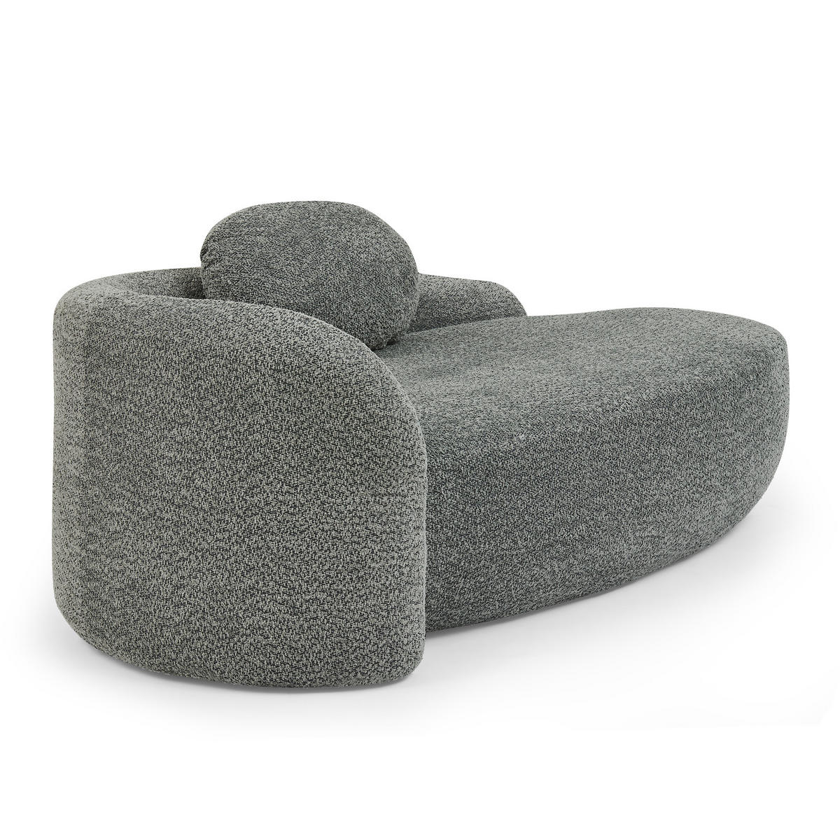 ECKSOFA 170/96/62 cm Dunkelgrau Teddy mit Kissen - Dunkelgrau, Textil (170/96cm) - Oxeza