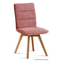 ESSZIMMERSTUHL (6er-Set) Dobra 47x92x60 Eiche geölt/Rosewood - Eichefarben/Dunkelrosa, Kunststoff (60/92/47cm) - 58aufmkessel
