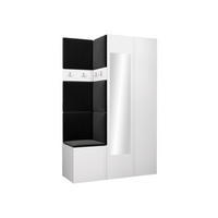 GARDEROBEN-SET Orion XXVI - Anthrazit/Weiß, Holzwerkstoff/Kunststoff (116/186/46cm) - MIRJAN24