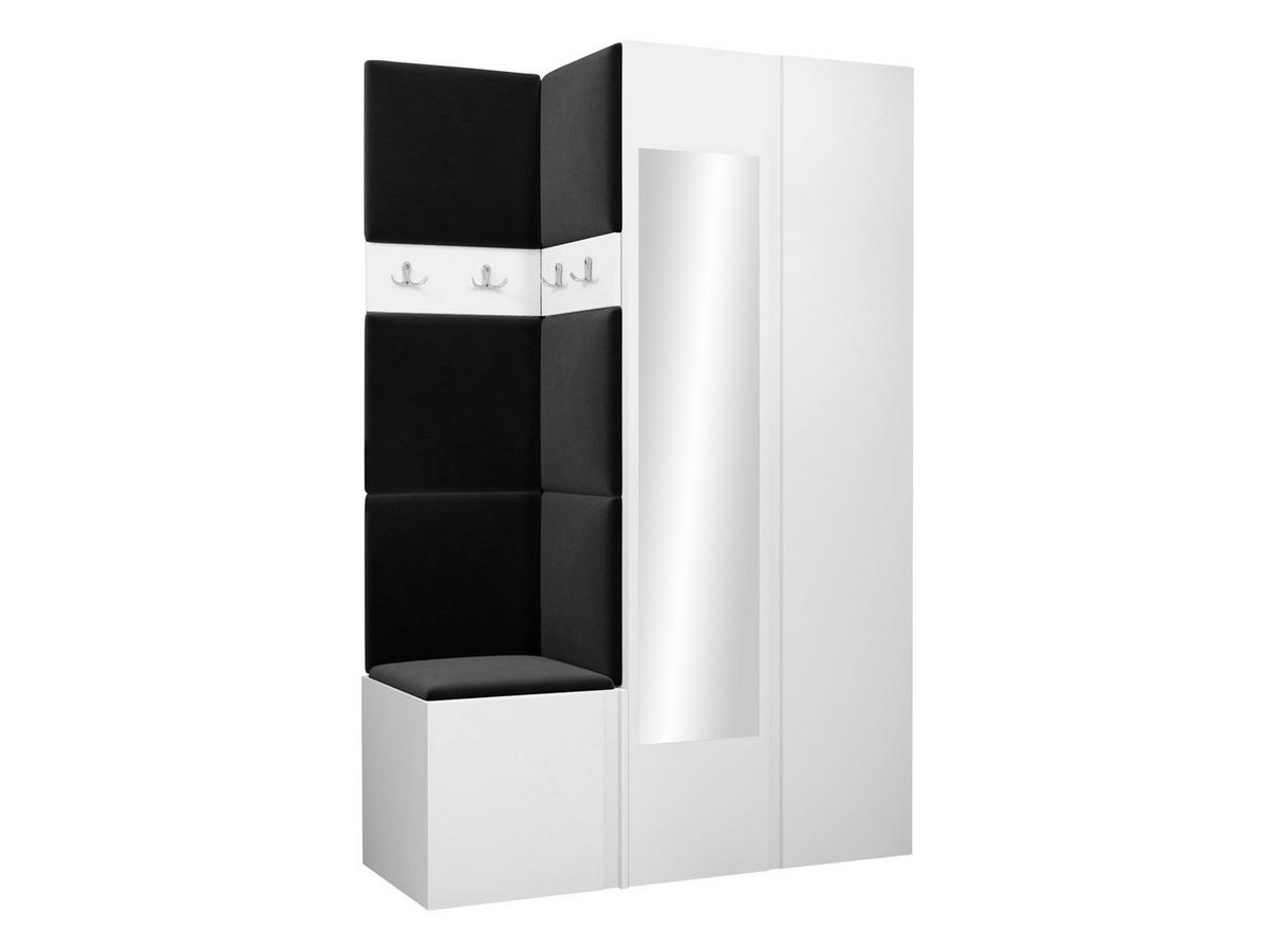 GARDEROBEN-SET Orion XXVI - Anthrazit/Weiß, Holzwerkstoff/Kunststoff (116/186/46cm) - MIRJAN24