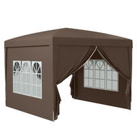 PAVILLON Pop-up Faltpavillon Kaffee 2,95/2,95/2,58 m - Braun, Metall (295/258/295cm) - ComfortXL