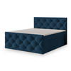 BOXBETT ROVARI 140x200 cm mit Matratze und Topper - Blau - Blau, Holz (140/200cm) - MASSENO