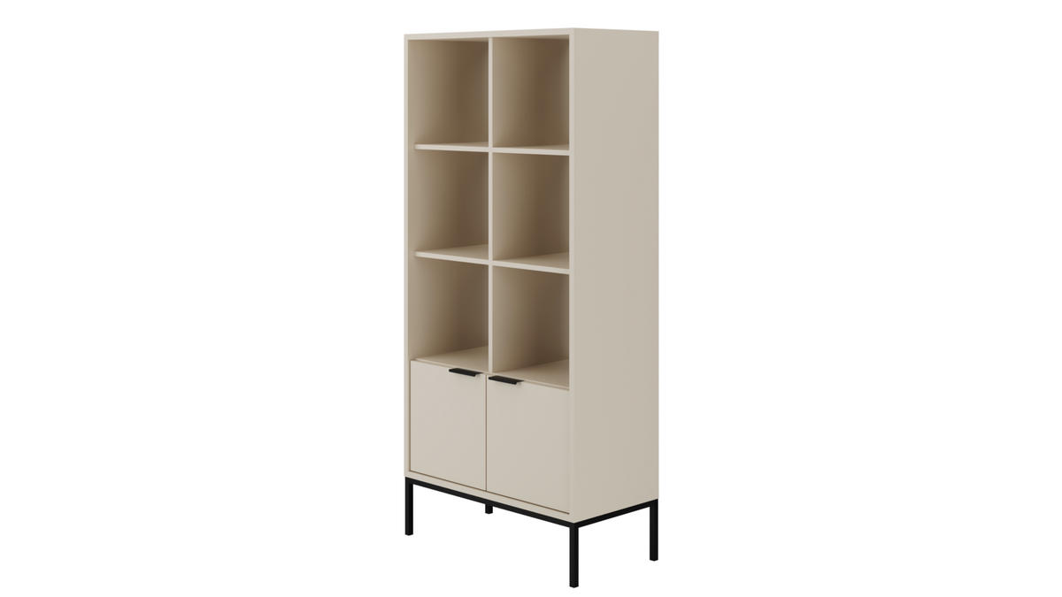 BÜCHERREGAL Austin 40/171,3/80 cm - Beige/Schwarz, Holzwerkstoff (40/171/80cm) - Kocot Kids