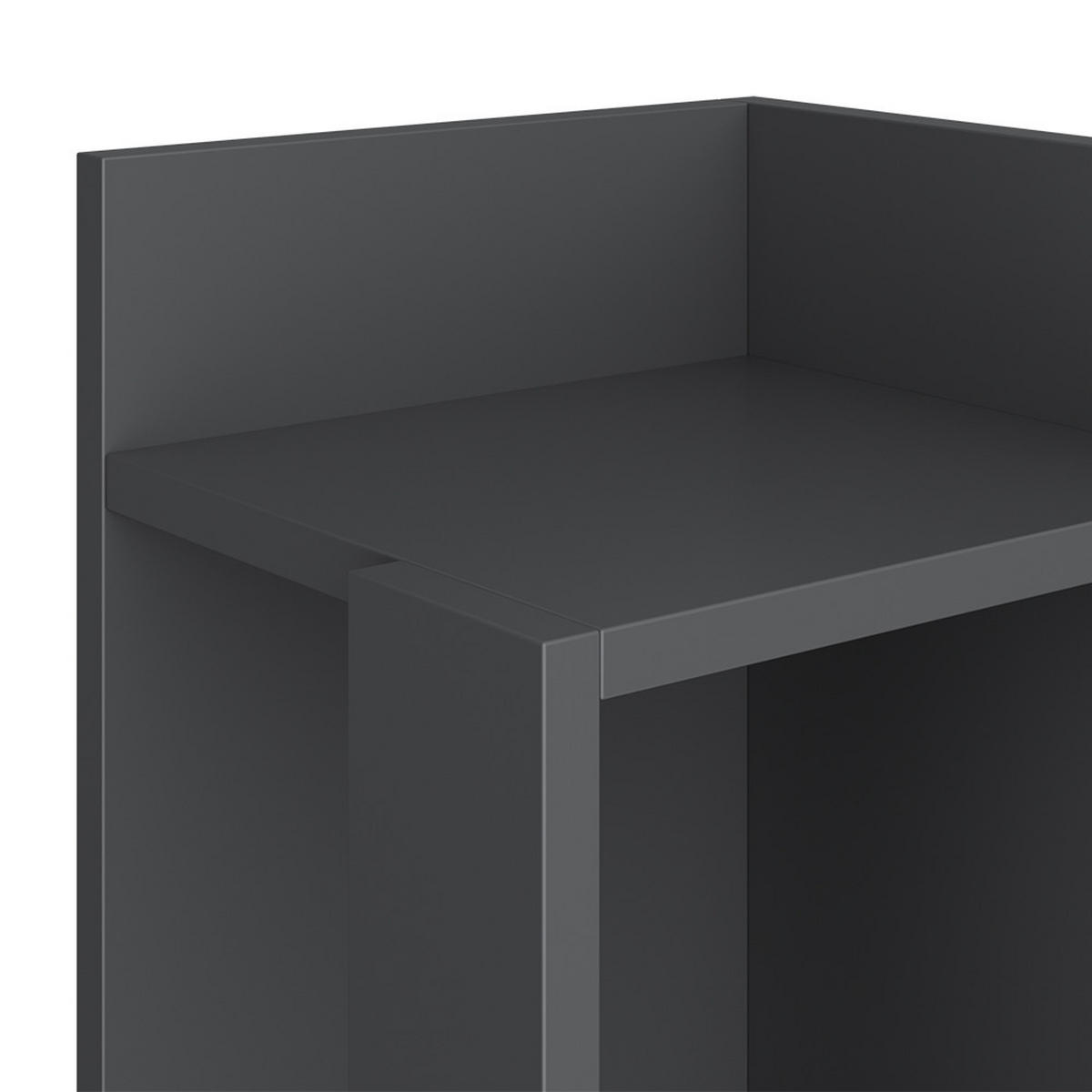 NACHTTISCH Lenar Anthrazit 27 x 60 cm 2er-Set - Anthrazit, Holzwerkstoff (27/60/25cm) - Vicco