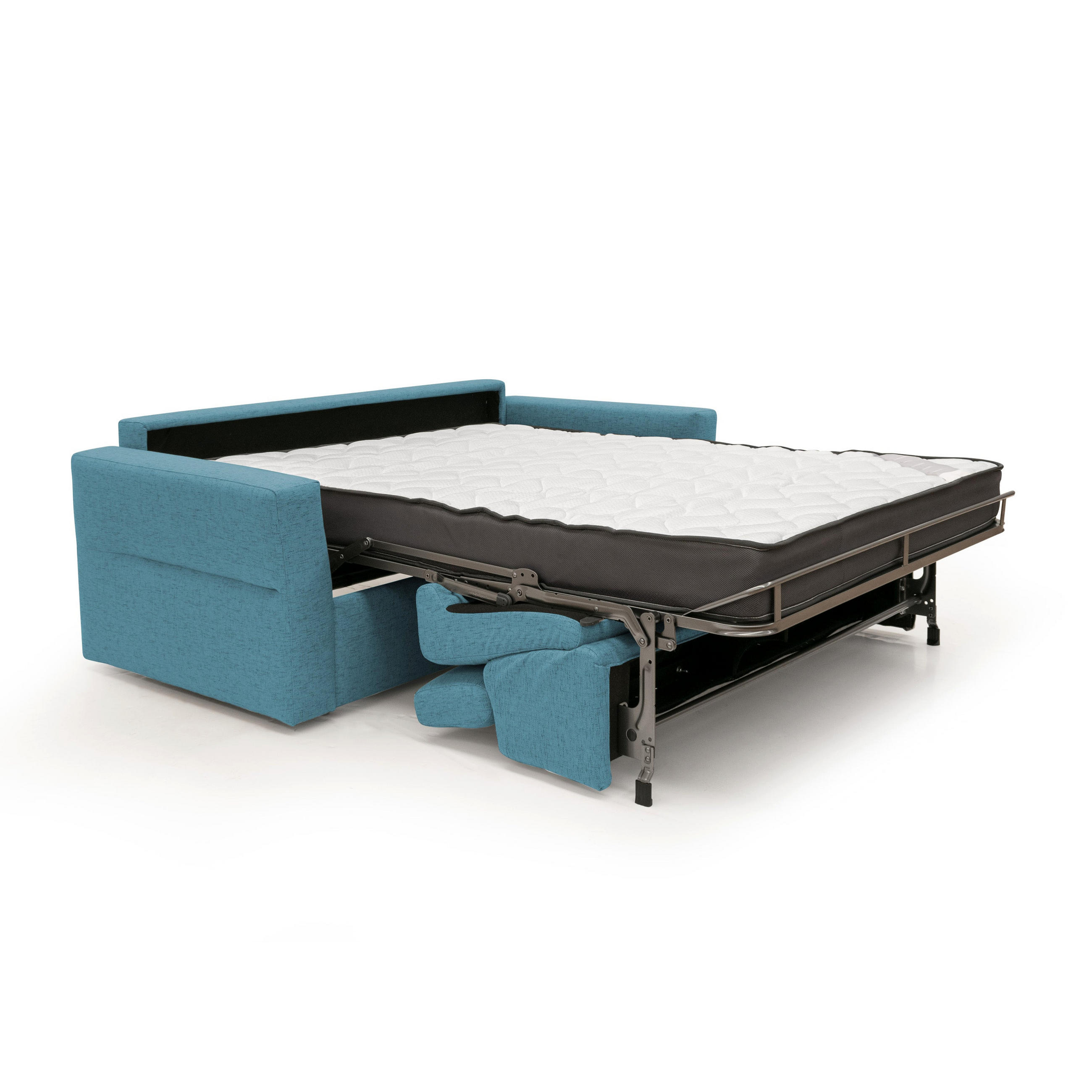 SCHLAFSOFA Avalon - Hellblau, Textil (220/100/95cm) - Divani.store
