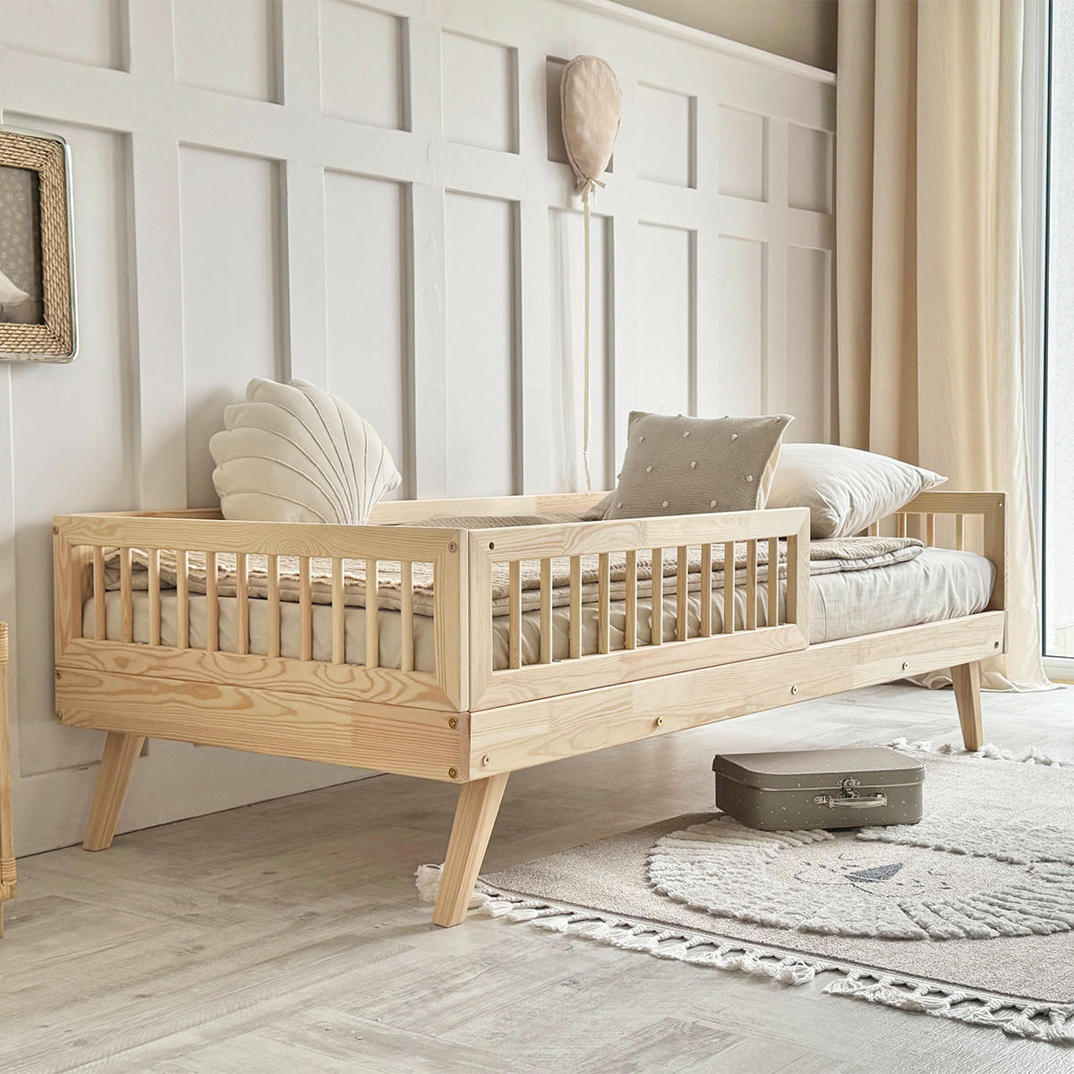 POSTEL 90/200 Maylis Přírodní dřevo - hnědá, dřevo (90/200cm) - Petits-meubles