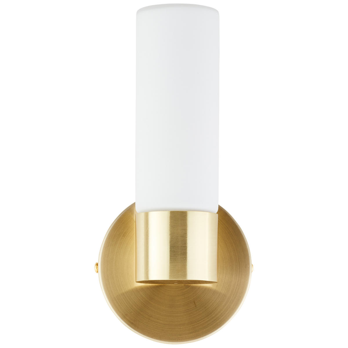 WANDLEUCHTE Almeria Messing geb./Weiß matt 10,5/8,2/22 cm - Multicolor, Glas (8.2/22/10.5cm) - Brilliant