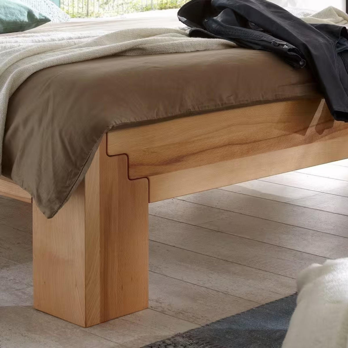 MASSIVHOLZBETT 180/200 cm aus Kernbuche - Braun, Holz (180/200cm) - MeinMassivholz