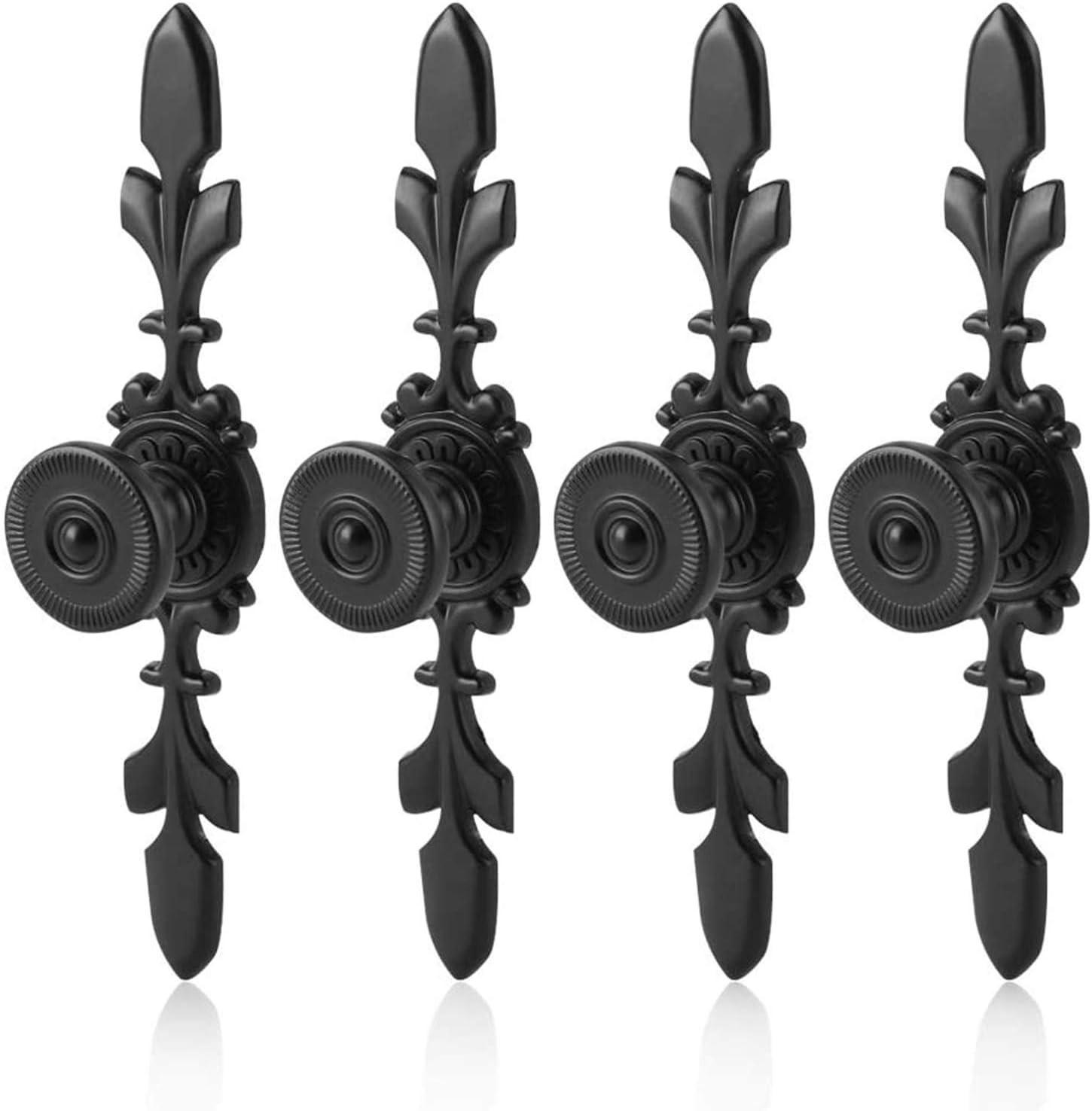 SCHRANKKNOPF Schwarz 4er-Set Aluminium - Schwarz, Metall (2.4/3/16.6cm)