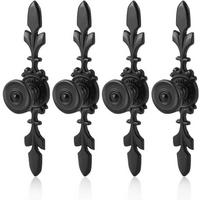 SCHRANKKNOPF Schwarz 4er-Set Aluminium - Schwarz, Metall (2.4/3/16.6cm)