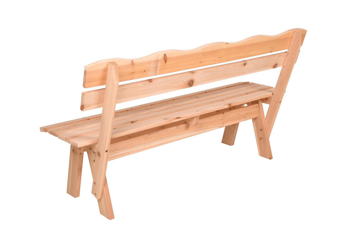 GARTENBANK Patric Terrassenbank - Braun, Holz (62/81.5/150cm) - DELUKE